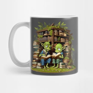 Mossy Library Goblin Reading Mug